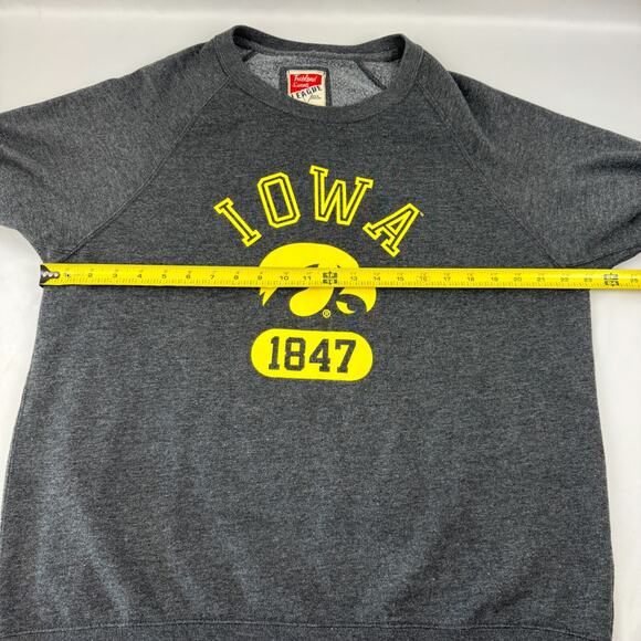 Iowa Hawkeyes Sweatshirt Gray Crew Neck Pullover Logo Big Ten Size Large 1847 - Picture 10 of 10